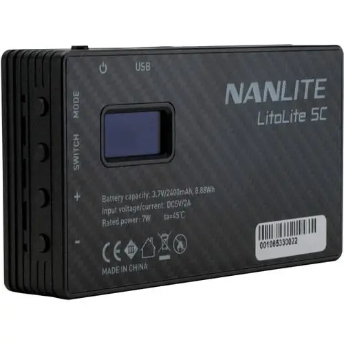 نور ثابت RGB پنلی نانلایت مدل Nanlite Litolite 5C - تصویر 2