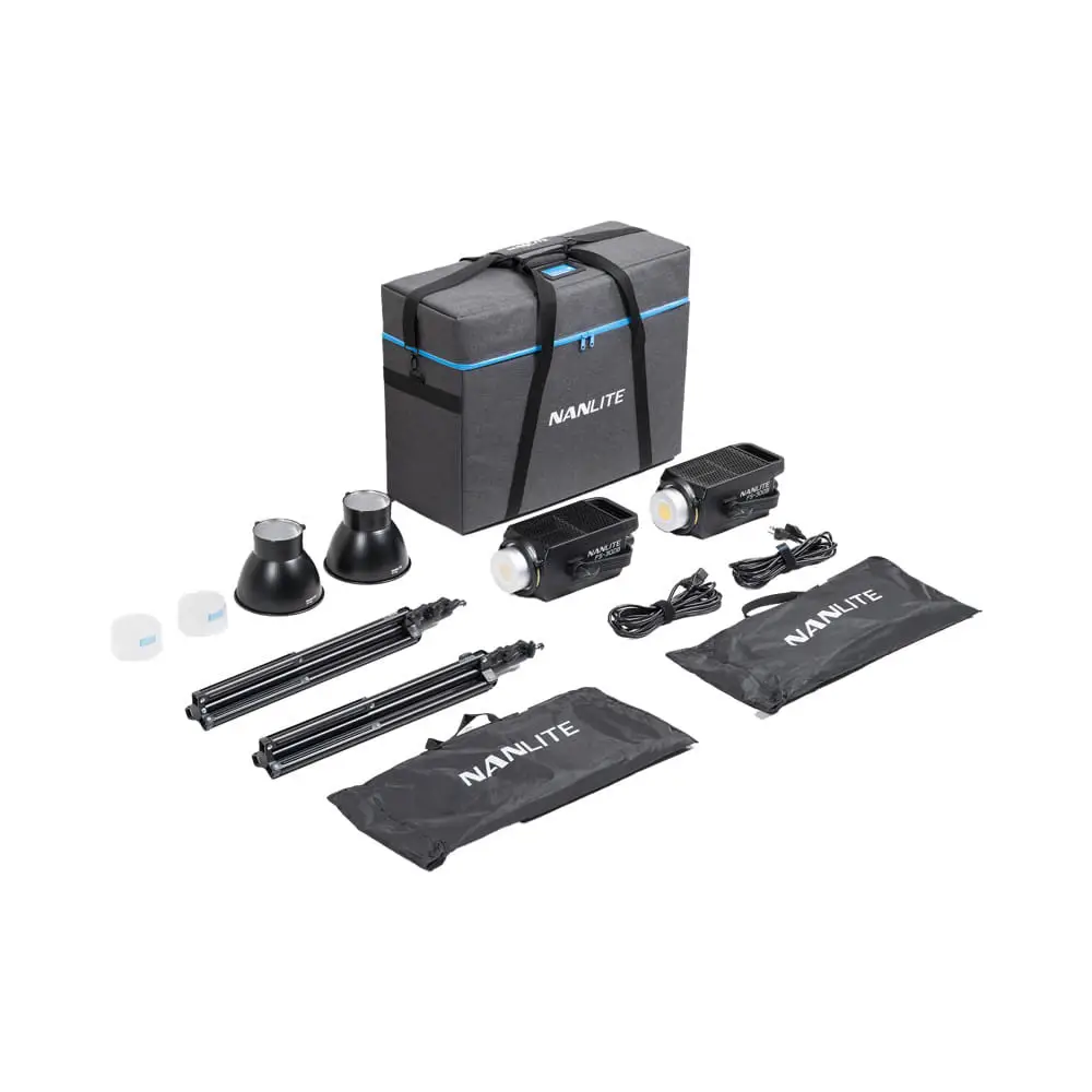 کیت 2 تایی نور ثابت نانلایت Nanlite FS-300B با سافت باکس و سه پایه - Image 2