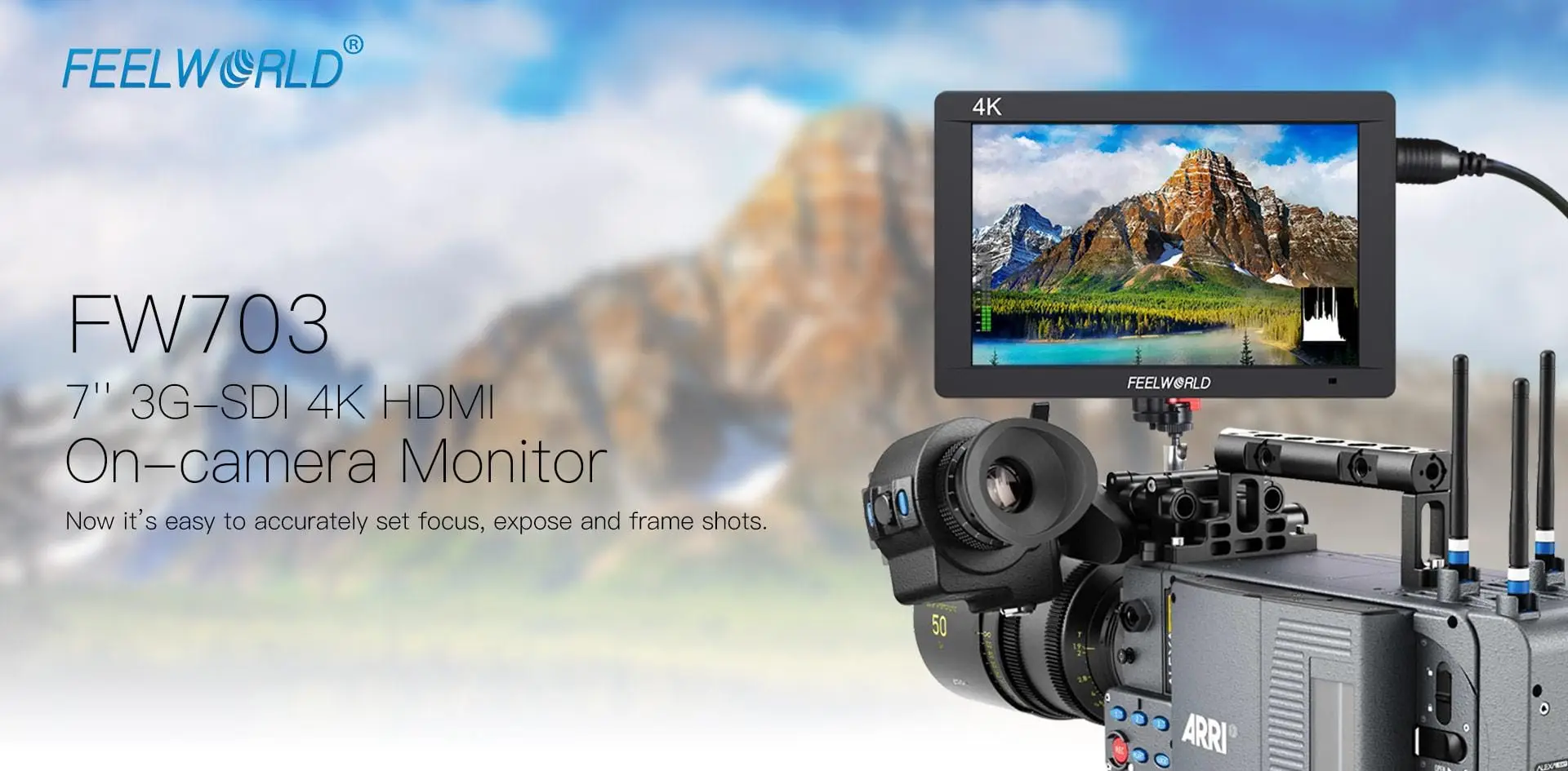 مانیتور روی دوربین 7 اینچی FEELWORLD FW703 - تصویر 6