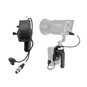 دسته باتری V-Mount نانلایت مدل BT-BG-XLR4II برای نورهای Forza 150B و FC-120B/C