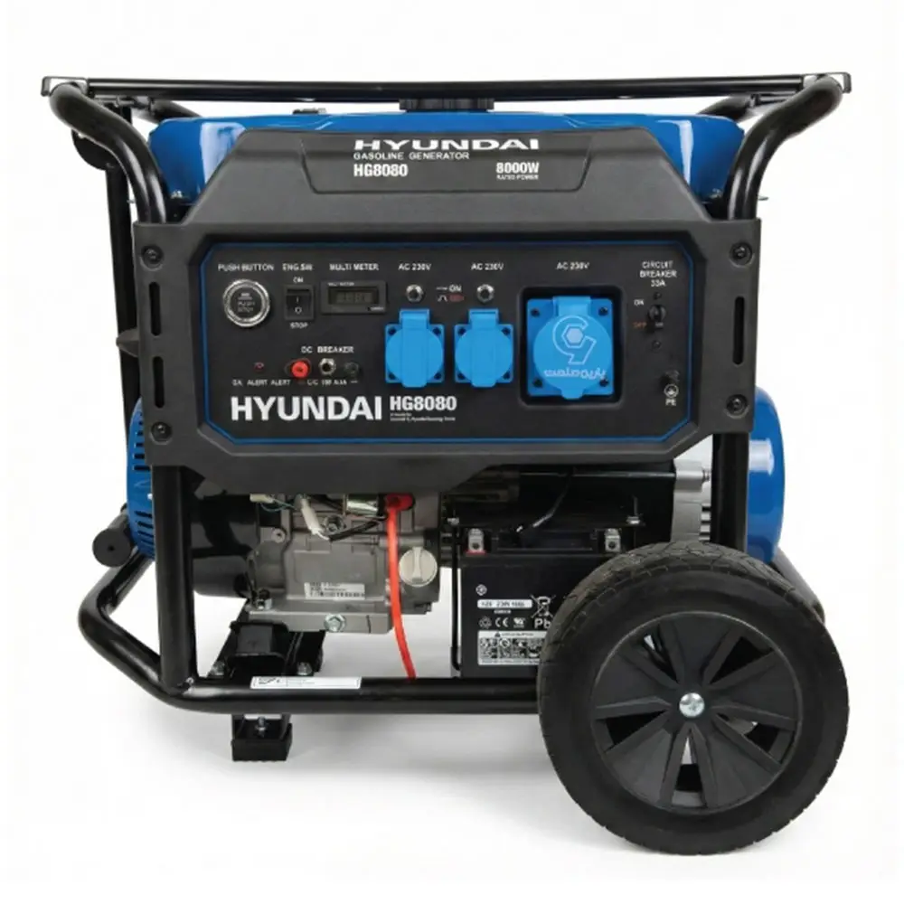 hyundai hg-8080 generator - img01 موتور برق 8 کیلووات بنزینی هیوندای Hyundai HG-8080 - تصویر 1